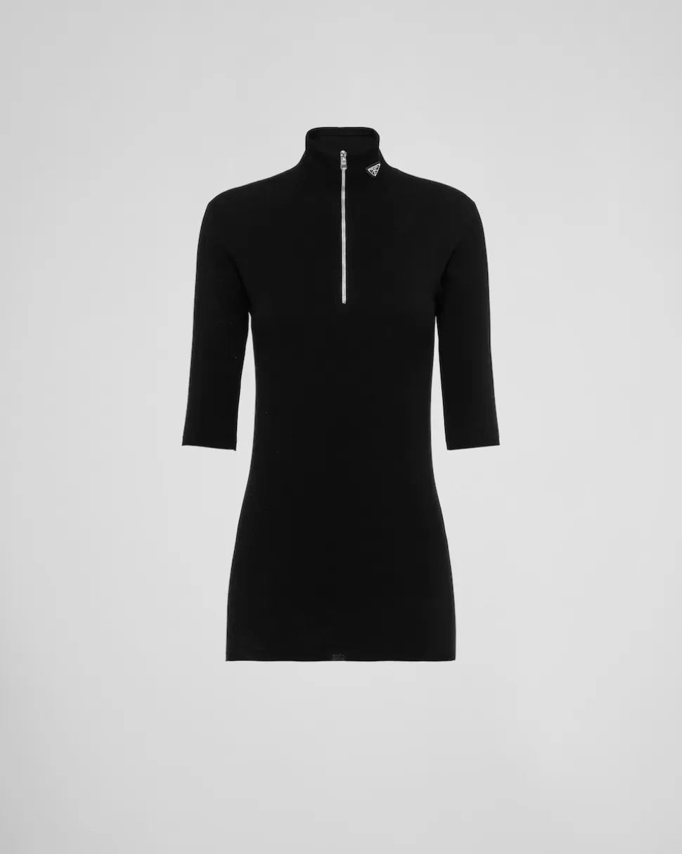 Best Sale Prada Rollkragenpullover Aus Wolle Und Viskose Schwarz