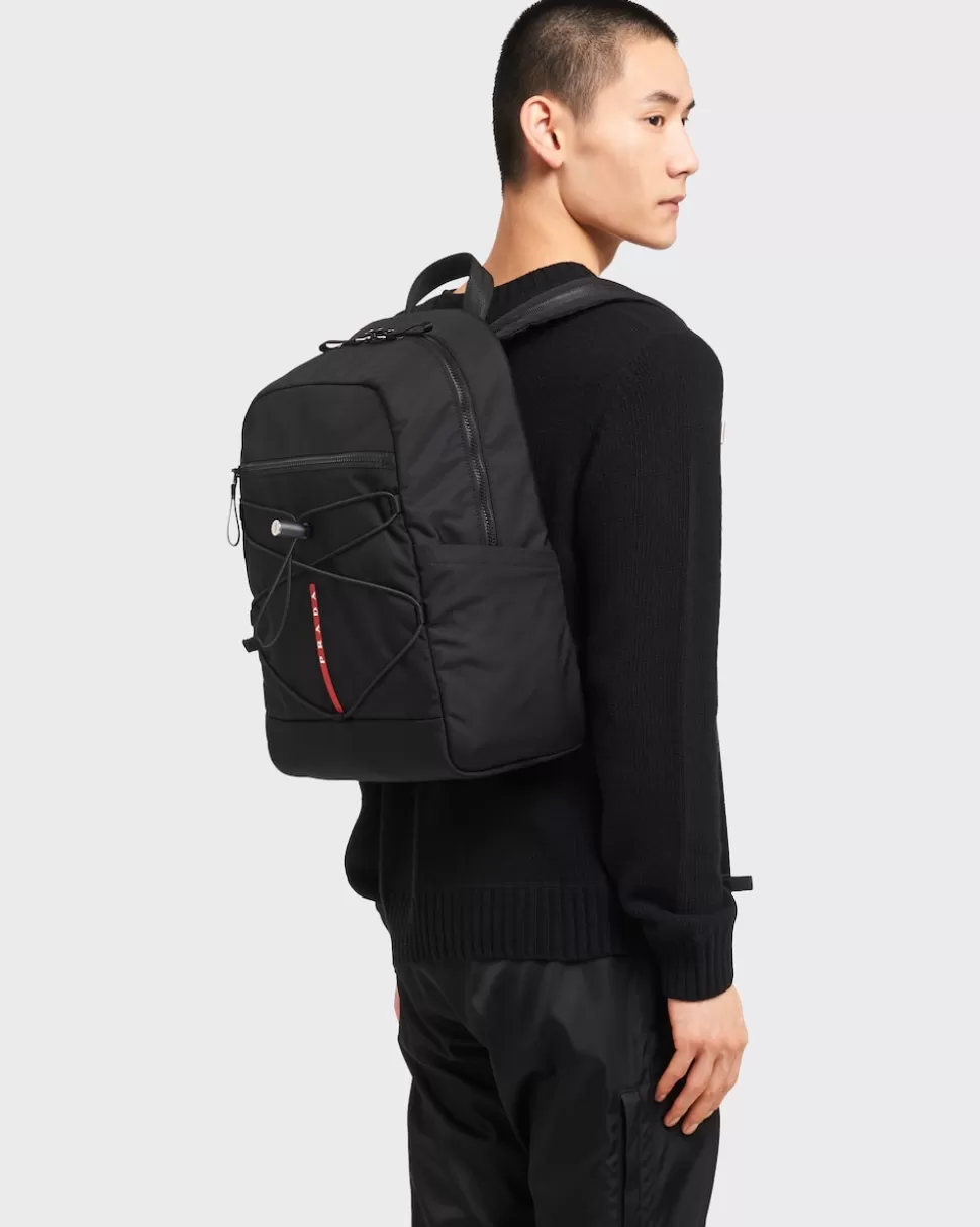 Sale Prada Rucksack Aus Funktionsgewebe Schwarz