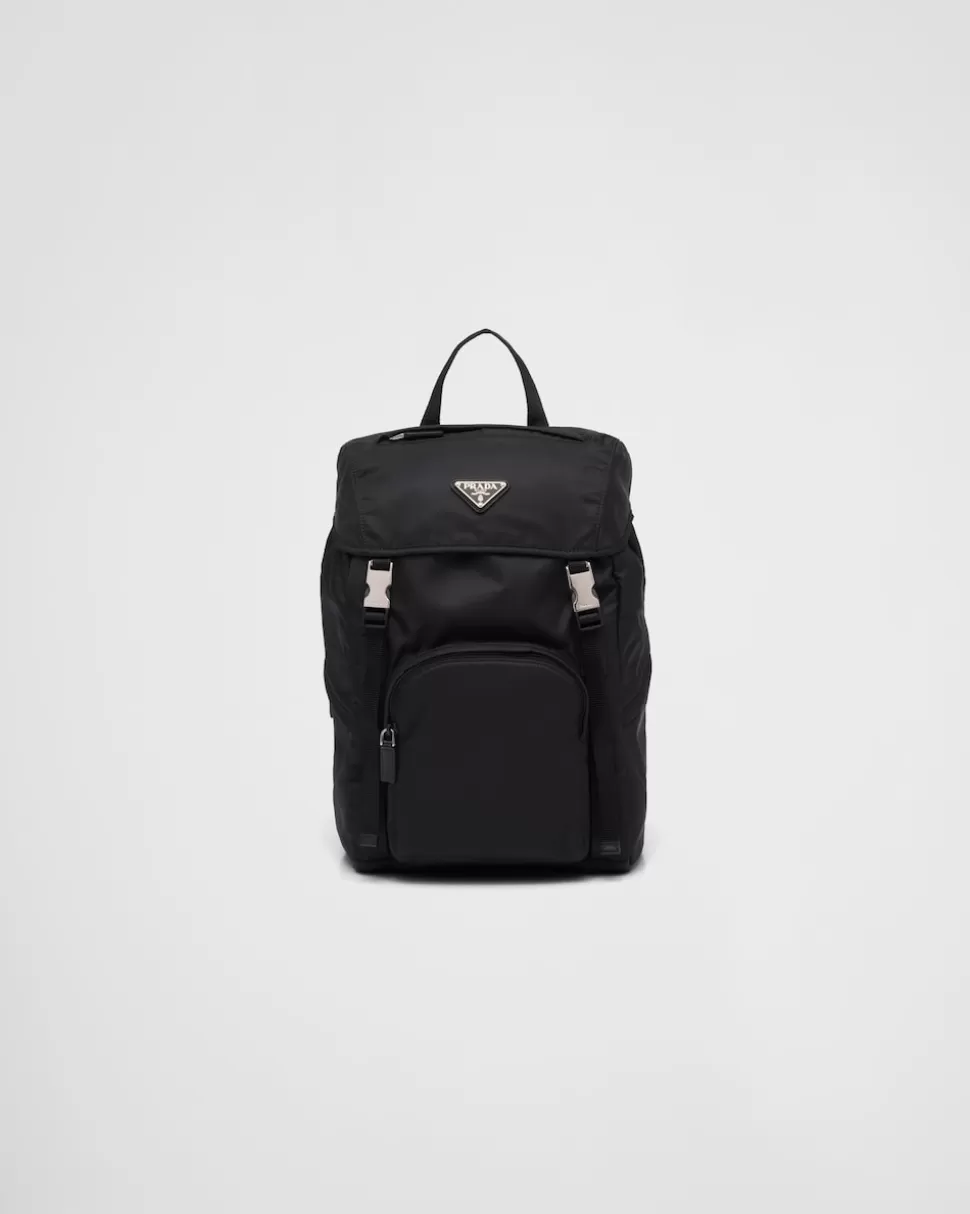 Outlet Prada Rucksack Aus Re-nylon Schwarz