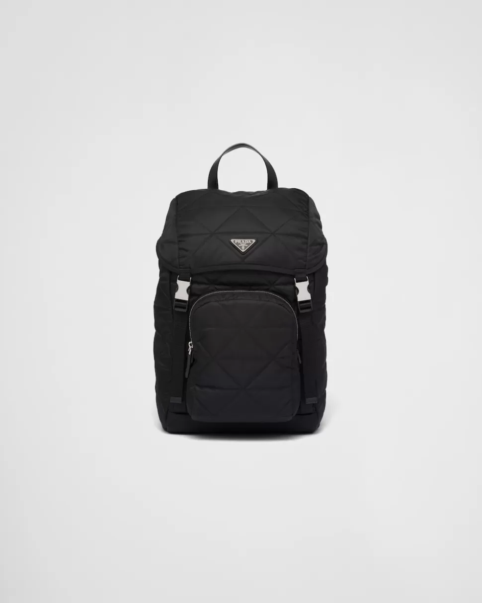 Cheap Prada Rucksack Aus Re-nylon Mit Ziersteppung Schwarz