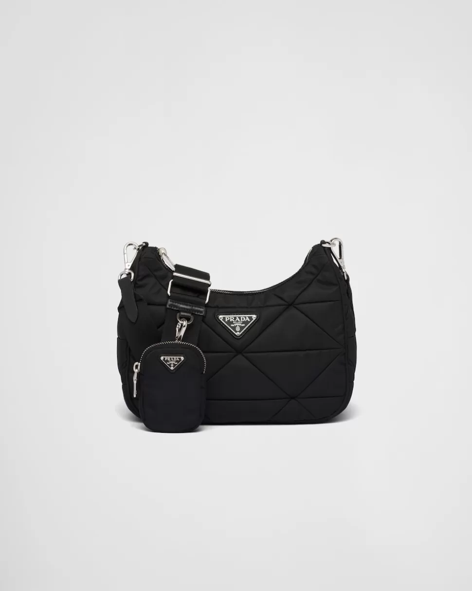 Outlet Prada Sack Bag Aus Gepolstertem Re-nylon Schwarz