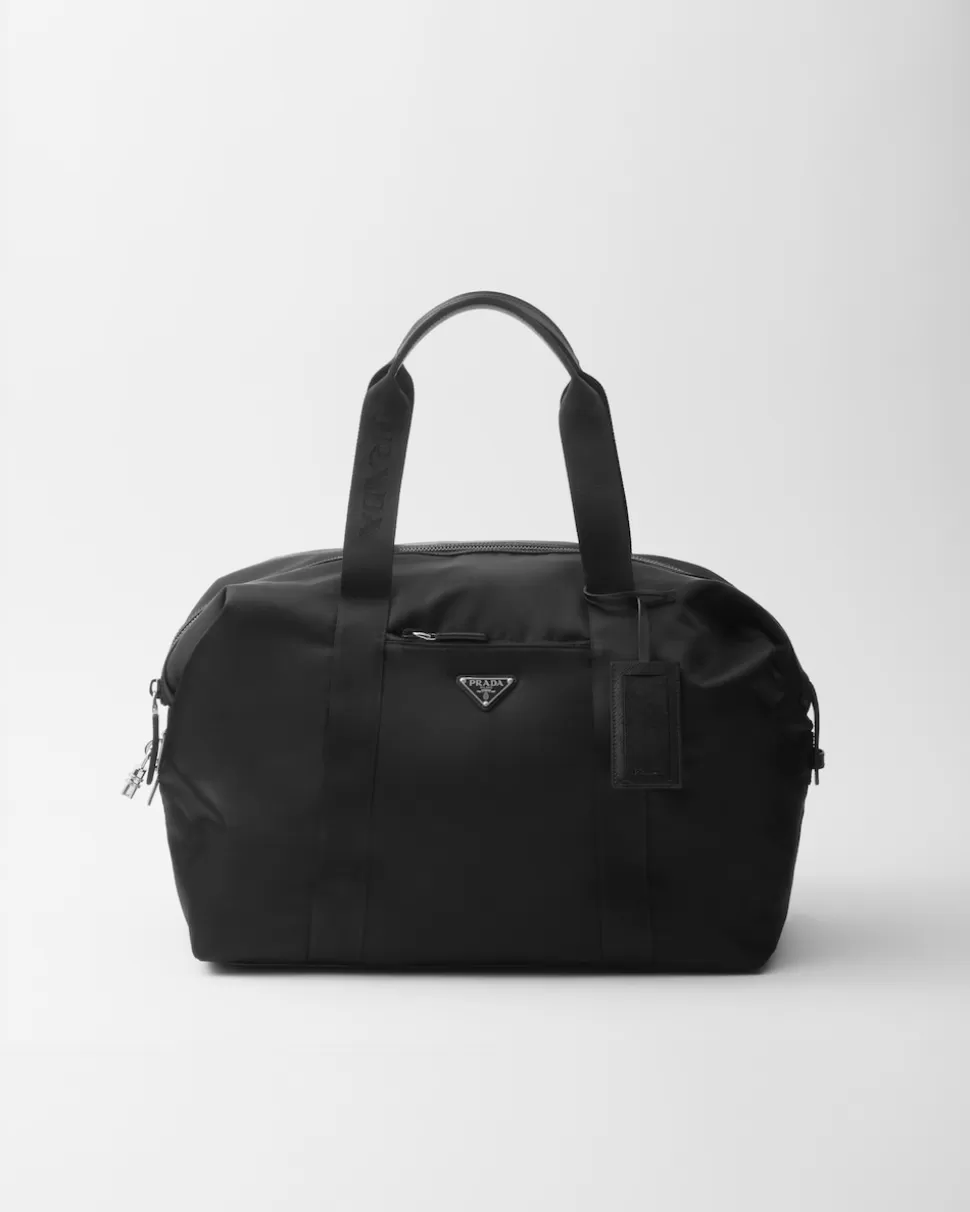 Best Sale Prada Seesack Aus Re-nylon Und Saffiano-leder Schwarz