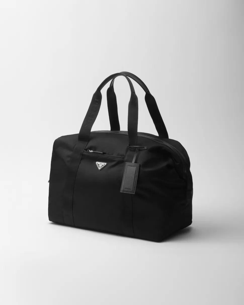 Best Sale Prada Seesack Aus Re-nylon Und Saffiano-leder Schwarz