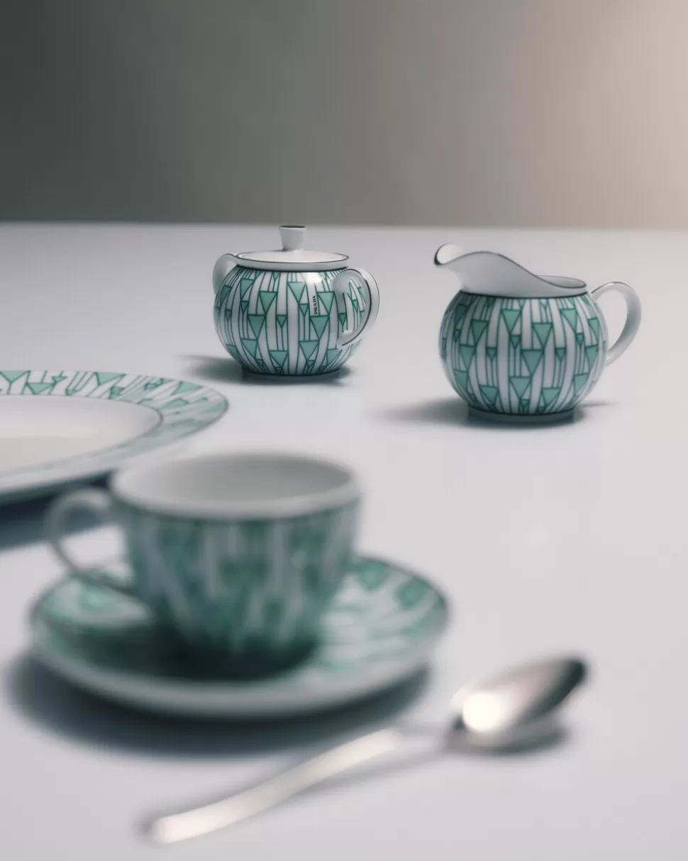 Shop Prada Set Mit Milchkännchen Und Zuckerdose Aus Porzellan – Vienna Green Grün