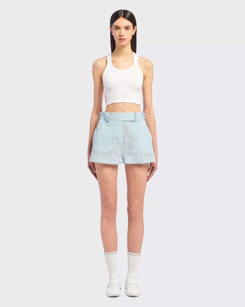 Clearance Prada Shorts Aus Ripstop Hellblau