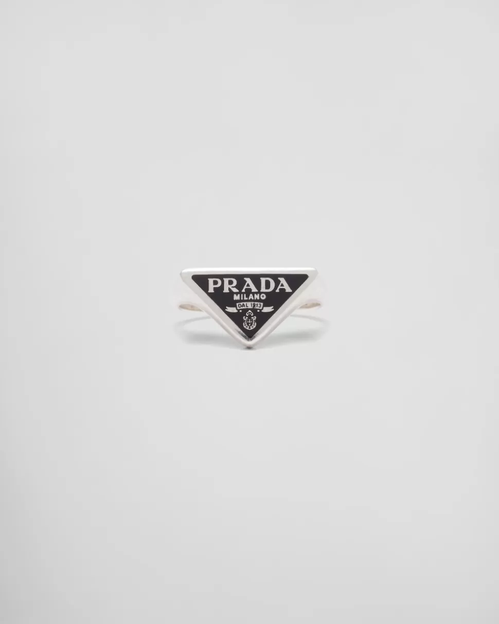 Clearance Prada Smalto Jewels Ring Schwarz