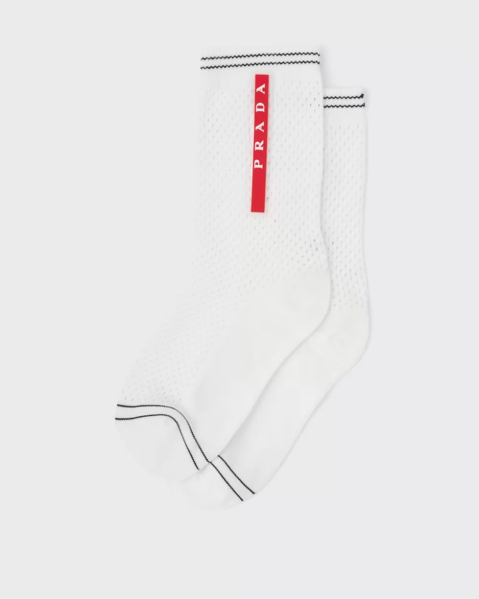 New Prada Socken Aus Polyester Schwarz