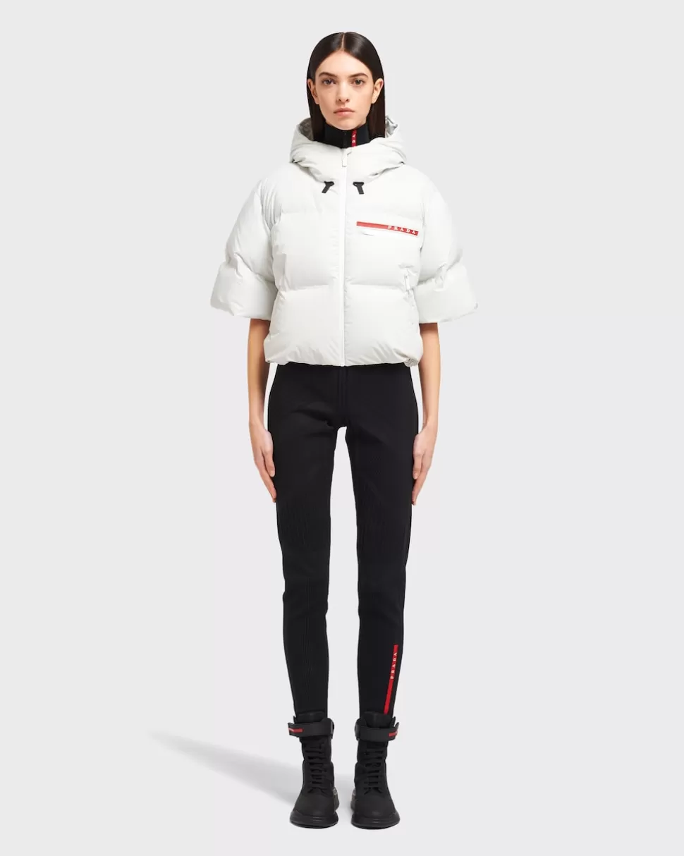 Best Prada Steppjacke Mit Kapuze Aus Light Re-nylon Kalkweiss