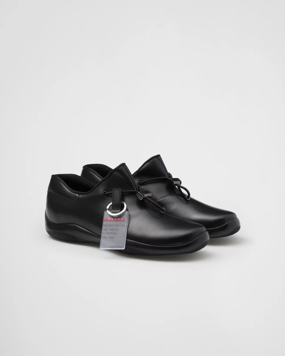 Cheap Prada Toblach Sneaker Aus Leder Schwarz