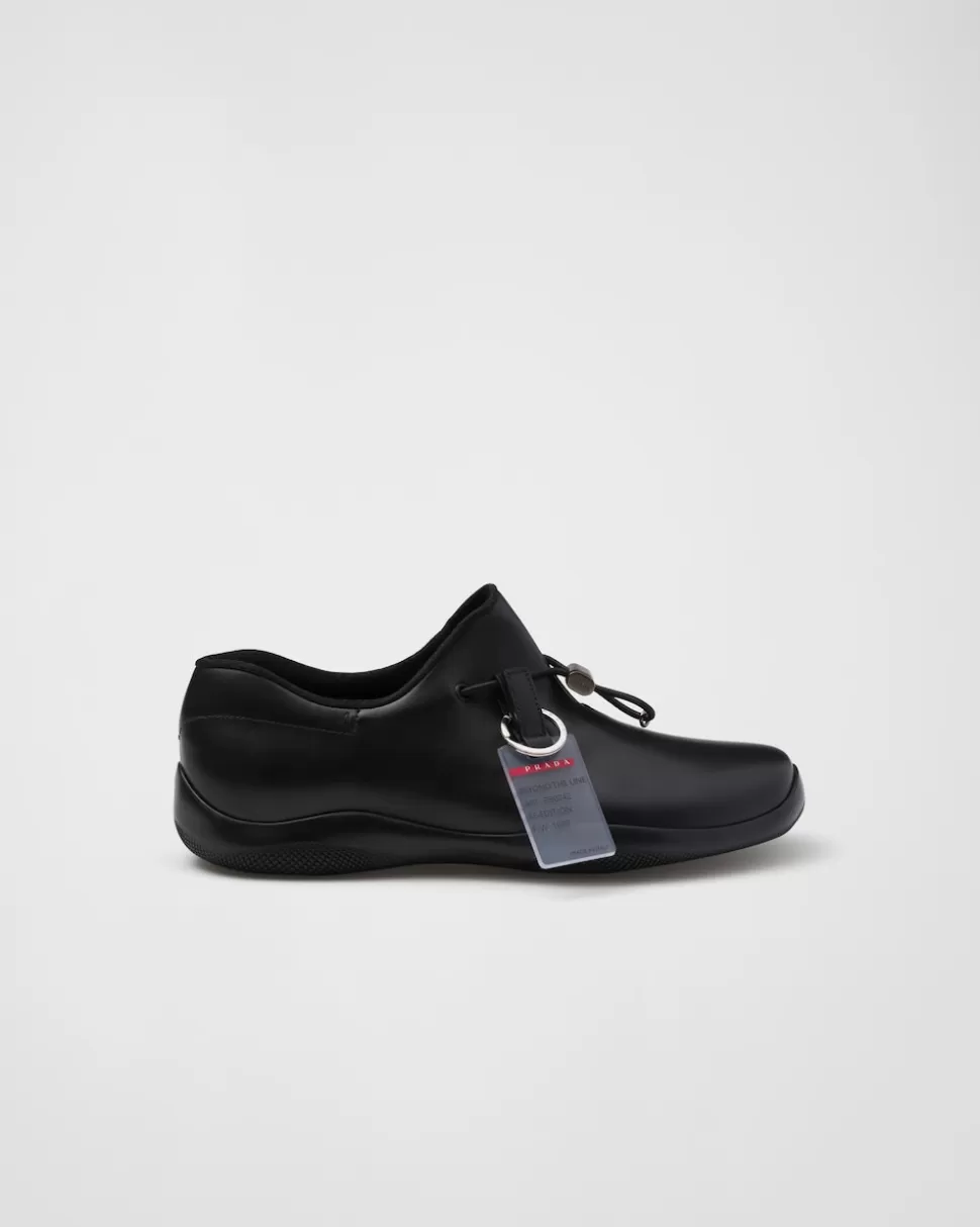 Cheap Prada Toblach Sneaker Aus Leder Schwarz