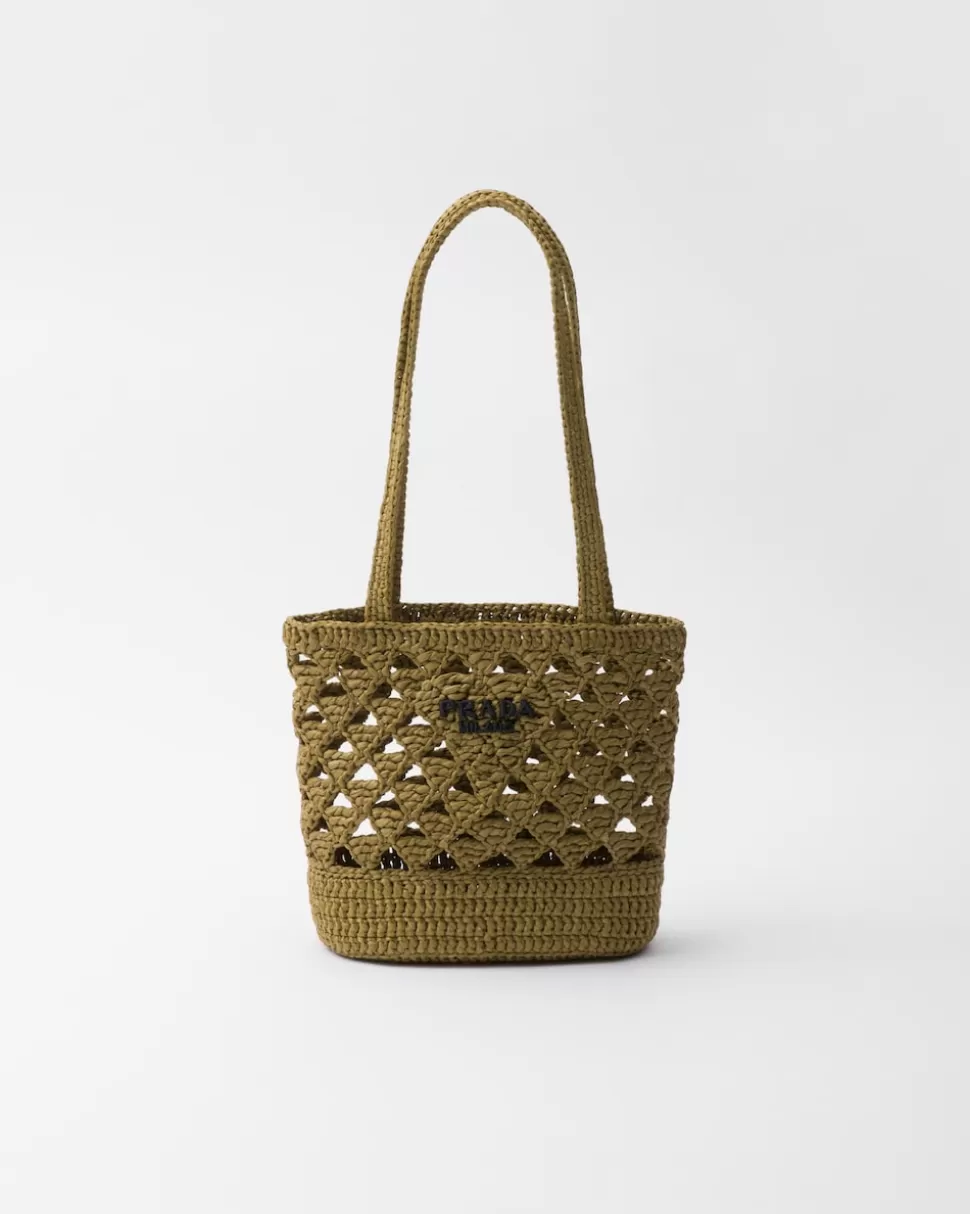 Hot Prada Tote Bag Aus Gehäkeltem Webstoff Natur