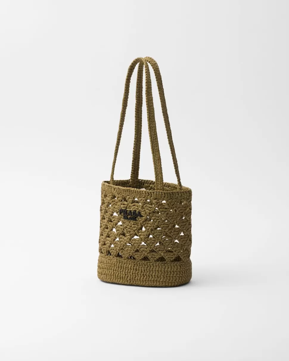 Hot Prada Tote Bag Aus Gehäkeltem Webstoff Natur