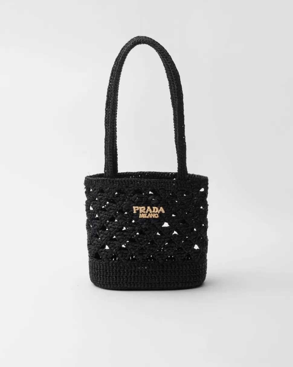 Hot Prada Tote Bag Aus Gehäkeltem Webstoff Natur