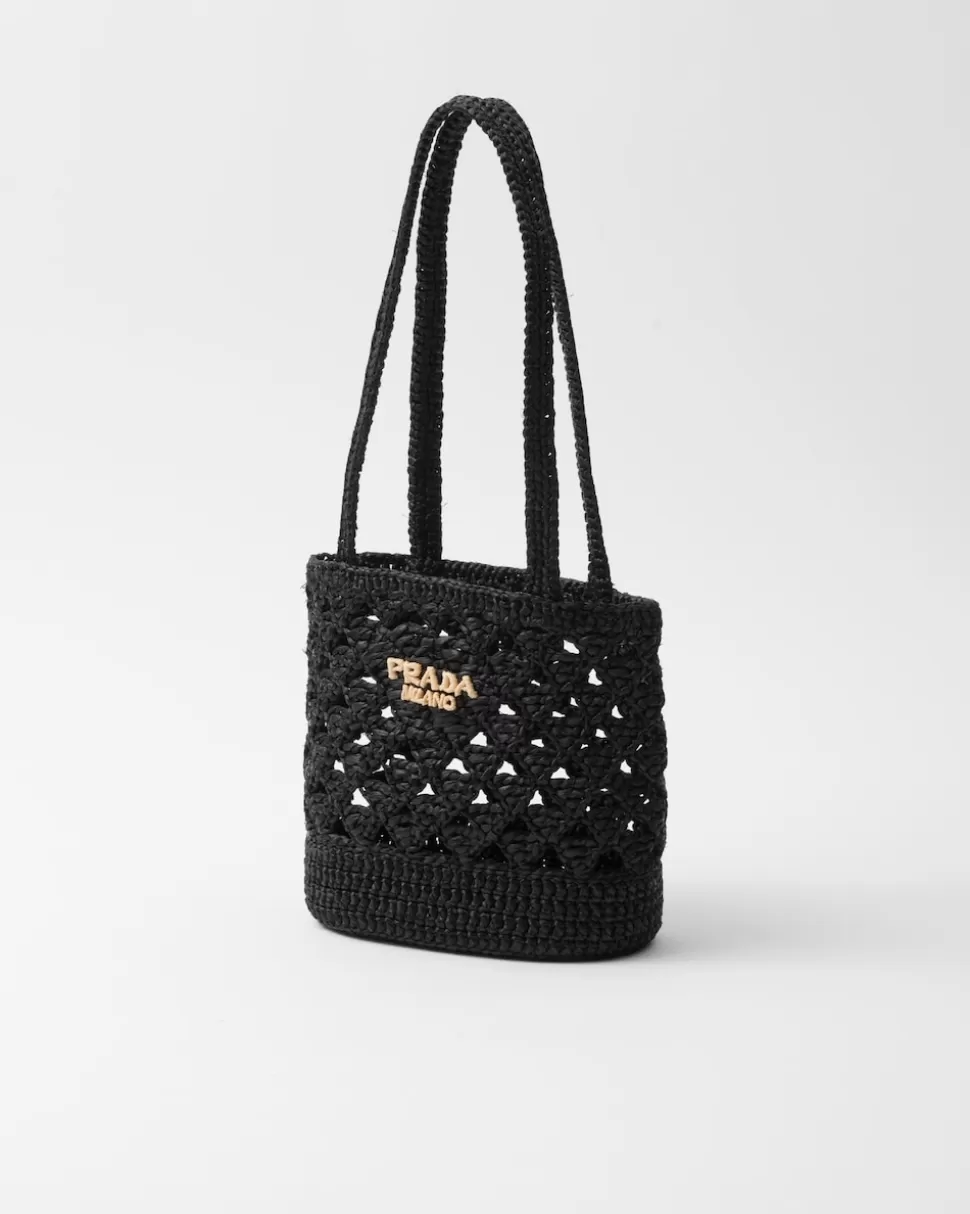 Hot Prada Tote Bag Aus Gehäkeltem Webstoff Natur