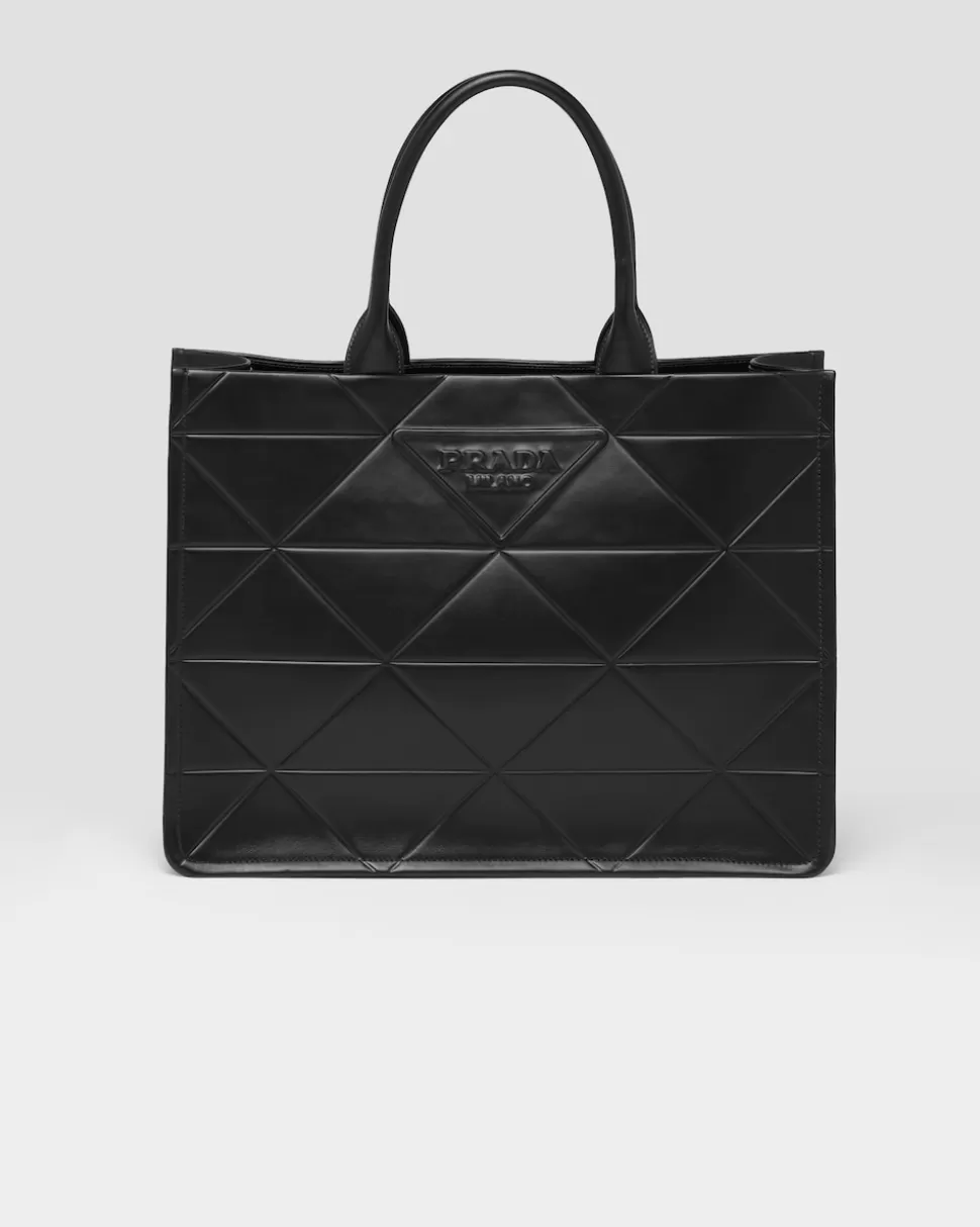 Flash Sale Prada Tote Bag Aus Leder Schwarz