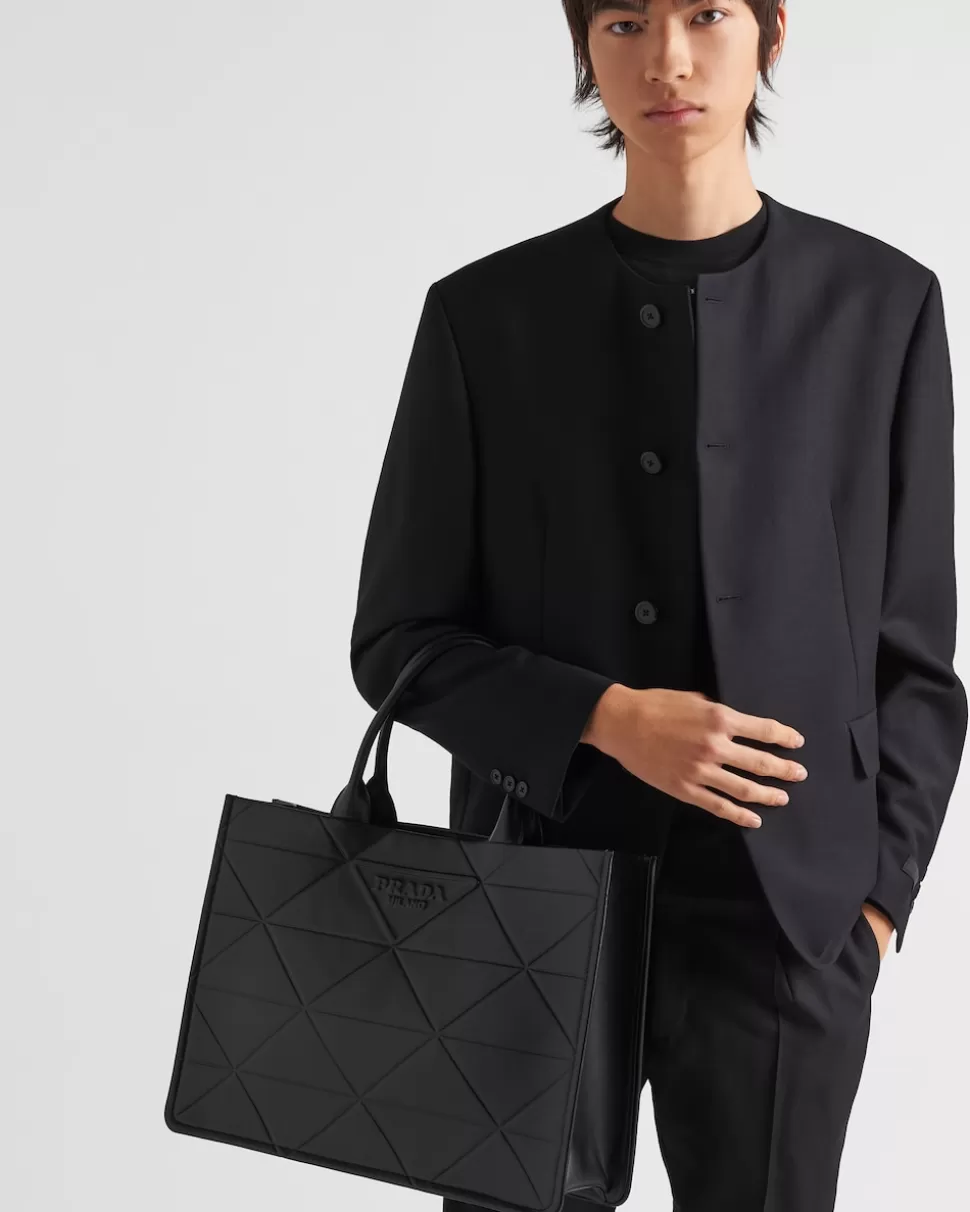 Flash Sale Prada Tote Bag Aus Leder Schwarz