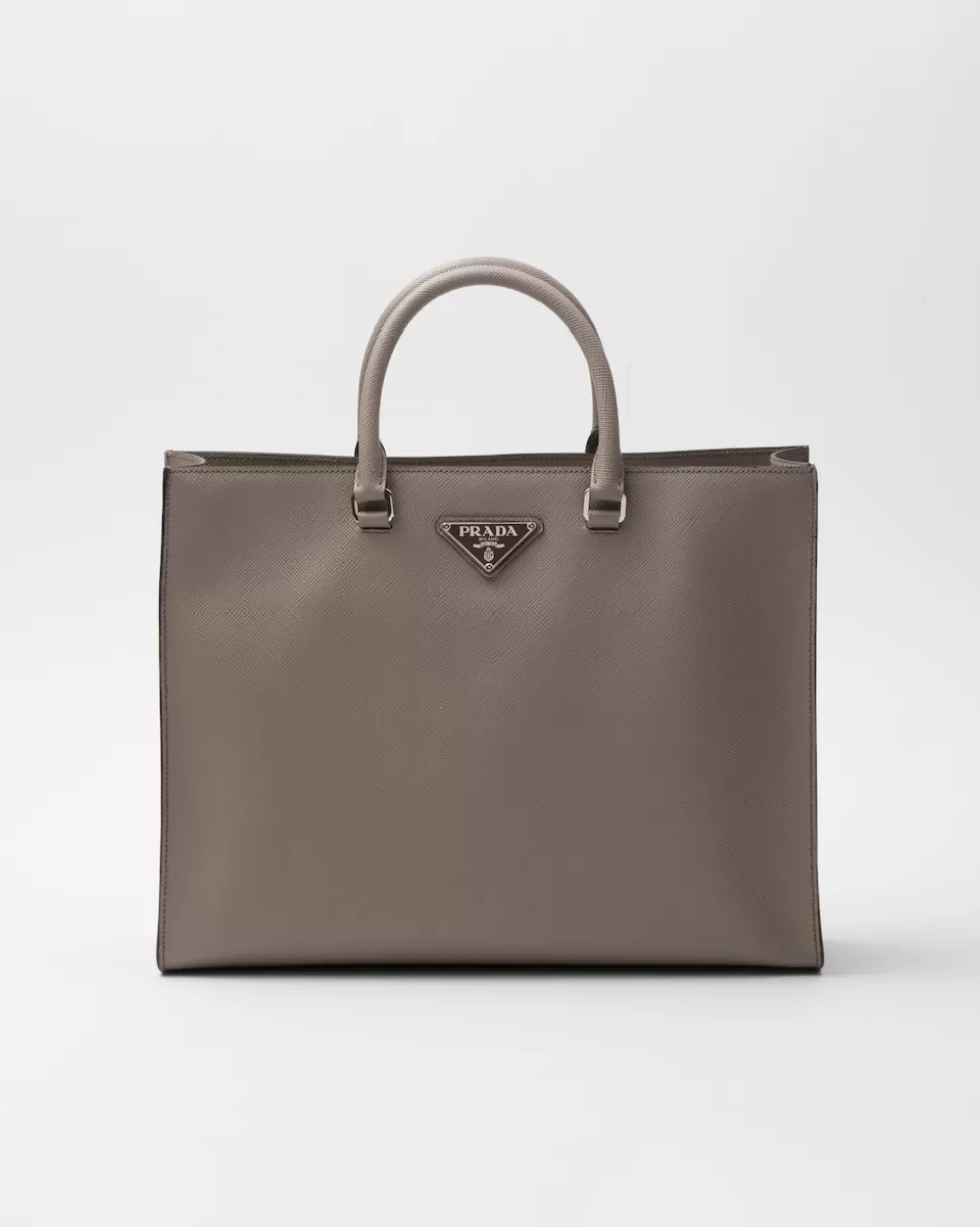 Clearance Prada Tote Bag Aus Saffiano-leder Schwarz