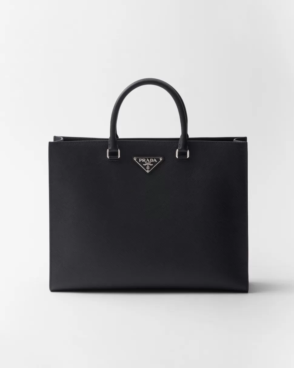 Best Sale Prada Tote Bag Aus Saffiano-leder Schwarz