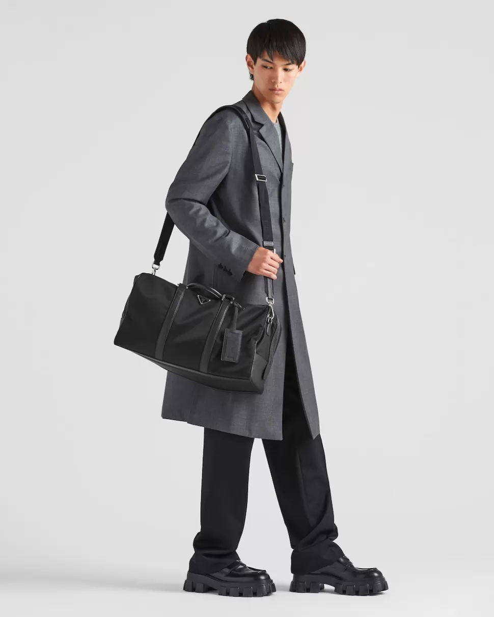 Online Prada Weekender Aus Re-nylon Und Saffiano-leder Schwarz